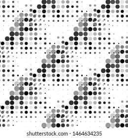 halftone monochrome texture seamless, great design for any purposes. Abstract mosaic modern design. Vector graphic print. 