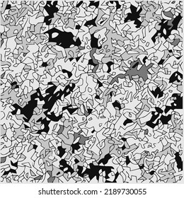 Halftone mosaic background. monochrome design of chaotic geometric shapes.Abstract mosaic vector background, tiling geometric pattern for wallpapers, wrapping paper or website backgrounds.