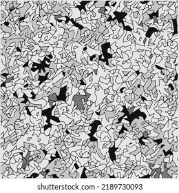 Fondo de mosaico de semitono. diseño monocromo de formas geométricas caóticas.Fondo vectorial de mosaico abstracto, patrón geométrico de baldosas para papeles pintados, papel de envoltura o fondos de sitios web.