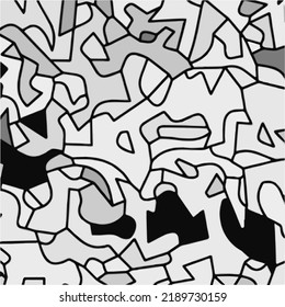 Halftone mosaic background. monochrome design of chaotic geometric shapes.Abstract mosaic vector background, tiling geometric pattern for wallpapers, wrapping paper or website backgrounds.