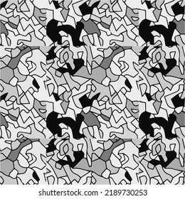 Halftone mosaic background. monochrome design of chaotic geometric shapes.Abstract mosaic vector background, tiling geometric pattern for wallpapers, wrapping paper or website backgrounds.