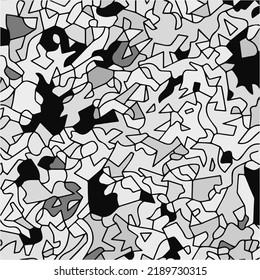 Halftone mosaic background. monochrome design of chaotic geometric shapes.Abstract mosaic vector background, tiling geometric pattern for wallpapers, wrapping paper or website backgrounds.
