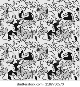 Halftone mosaic background. monochrome design of chaotic geometric shapes.Abstract mosaic vector background, tiling geometric pattern for wallpapers, wrapping paper or website backgrounds.