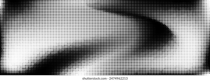 halftone noise gradient texture. Retro pixelated comic horizontal backdrop