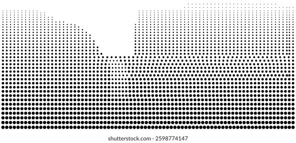 Halftone Noise Stipple pointillism background. Grain gradient texture background with dots. Dot work gradient halftone pattern. Sand, grain, grunge stipple effect. Abstract texture, engraved overlay