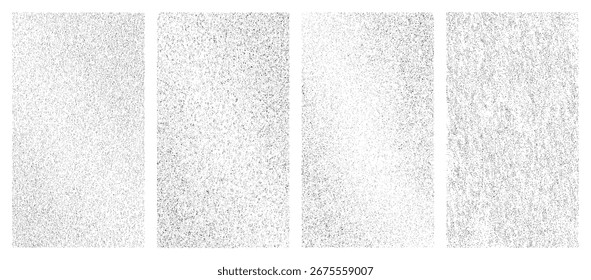 Halftone noise texture vector elements on transparent background dotted pattern retro comic grain effect rough surface dot pack minimal abstract design editable black white grunge