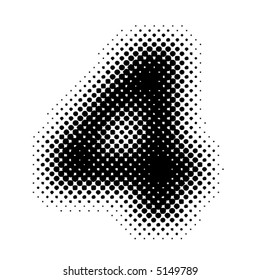 halftone number (vector) - part of a full set