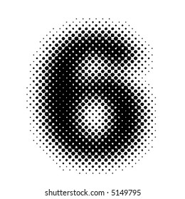 halftone number (vector) - part of a full set