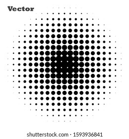 halftone object. Flat, Monochrome style. Vector overlay element. Isolated background.