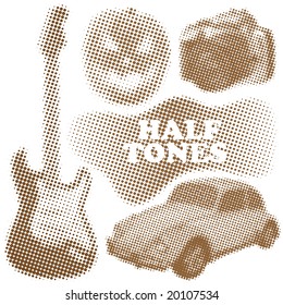 Halftone Objects Set