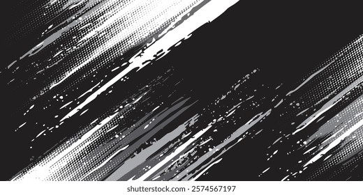halftone on black background. Glitter vector dots or halftone sparkle pattern texture Pop Art Style Background