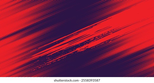 Halftone on blue background. Vector dots glitter or halftone glitter pattern texture Pop Art Style Background. vector grunge arts red grunge