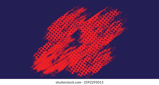 Halftone on blue background. Vector dots glitter or halftone glitter pattern texture Pop Art Style Background. vector grunge arts red grunge