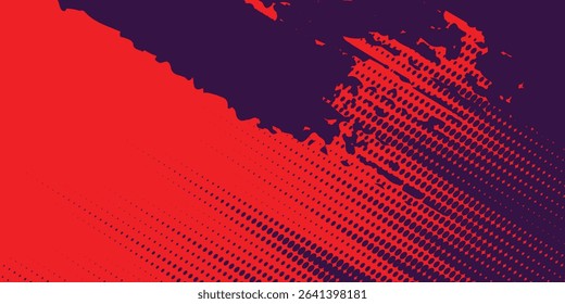 Halftone on blue background. Vector dots glitter or halftone glitter pattern texture Pop Art Style Background. vector grunge arts red grunge