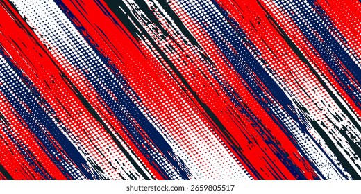 Medio tono sobre fondo blanco azul marino. Vector grunge brillo naranja o semitono brillo patrón textura moderno buen patrón abstracto