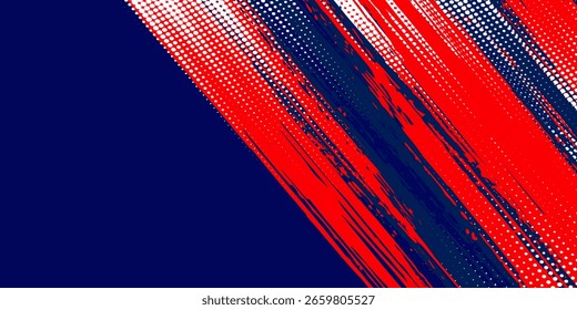 Medio tono sobre fondo blanco azul marino. Vector grunge brillo naranja o semitono brillo patrón textura moderno bueno