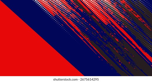 Medio tono sobre fondo blanco azul marino. Vector grunge brillo naranja o semitono brillo patrón moderno agradable velocidad de movimiento