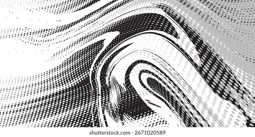 Medio tono sobre fondo blanco. Fondo de estilo de arte Pop con textura de punto de Vector brillante o patrón de brillo semitono.