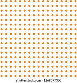 Halftone of orange halftone dots on a white background