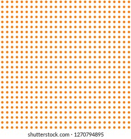 Halftone of orange halftone dots on a white background
