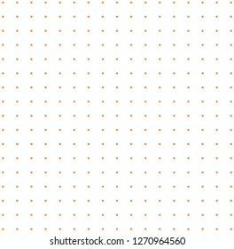 Halftone of orange halftone dots on a white background