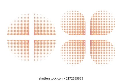 Halftone ornament with circle shape free vector