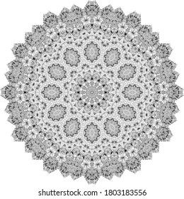 Halftone ornament, monochrome pattern. Drawing vintage style. Grunge texture. Points vintage drawing. Abstract art background. Modern symmetric pattern. Festive art backdrop. Creative vector element