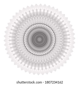Ornamento semitónico, patrón monocromo. Estilo vintage del dibujo. Textura gruesa. Dibujo de puntos vintage. Símbolo artístico abstracto, logotipo. Patrón simétrico moderno. Fondo de arte festivo. Elemento vector creativo