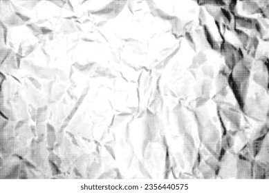 Superposición de semitono con ilustración vectorial de textura de papel desmenuzada aislada en fondo blanco. Hoja en blanco de papel con crema. Banner punteado de color gris moderno, plantilla de afiches