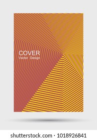 Halftone party flyer design with yellow brown hipster digital backdrop. Simple annual report cover trendy background. Halftone texture lines gradient cover. Corporate report or party poster template