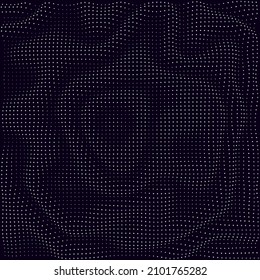 Halftone Pattern. Halftone Abstract Circles. Perlin Noise Texture. Digital Height Map. Vector Illustration.