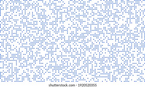 Halftone. Pattern. Abstract dotted background. Texture of blue dots. Matrix code. Monochrome gradient background. Vector illustration.