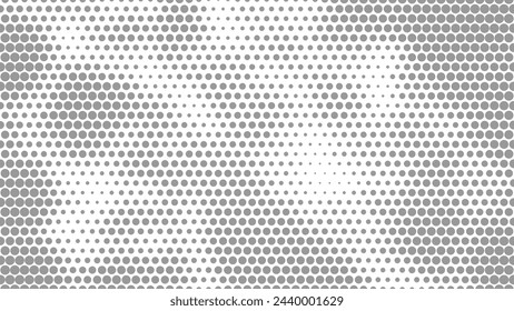 Halftone. Pattern. Abstract dotted background. Texture of dots. Matrix code. Monochrome gradient background. Vector illustration.