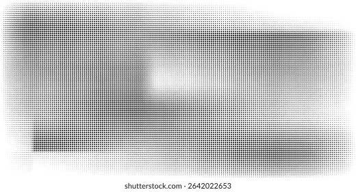 Halftone Pattern of Abstract Shape in Black and White