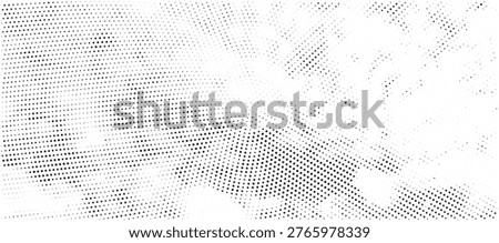 Halftone pattern background. Grain texture polka dots on white background. Grunge broken Dot art manga pattern. Rough Circle round halftone pattern texture. 