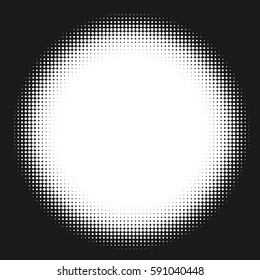 Halftone pattern background, round spot shapes, vintage or retro graphic with place for your text. Halftone digital effect.