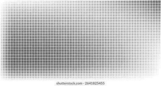 Halftone pattern background texture, round spot shapes, vintage or retro graphic, usable as decorative element.
