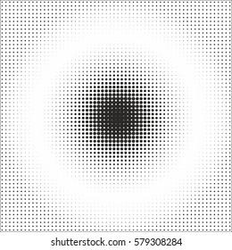 Halftone pattern background texture, round spot shapes, vintage or retro graphic, usable as decorative element.
