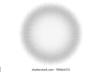 Halftone pattern with black dot on transparent overlay. Monochrome dotted vector illustration. Black and white halftone overlay. Retro cartoon effect. Contrast dotted pattern. Round dotted texture