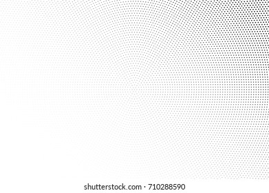 Halftone pattern with black dot on transparent overlay. Monochrome dotted vector illustration. Black and white halftone overlay. Vintage cartoon effect. Round dotted pattern. Vignette dotted texture