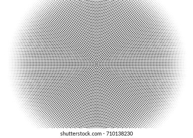 Halftone pattern with black dots on transparent overlay. Monochrome dotted vector illustration. Halftone overlay. Vintage cartoon effect. Round dotted pattern. Monochrome dotted texture. Retro poster