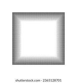 Halftone pattern with black polka dots Abstract halftone background Minimalism Frame isolated on white Modern texture for postcards posters web and other design tasks  Vector illustration EPS 10