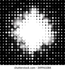 Halftone Pattern black for text. Vector Halftone effect.