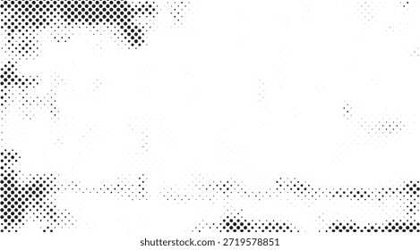 Texturas punteadas de círculos blancos y negros del patrón del semitono para el efecto de la superposición que crea diseños vintage y retro, convenientes para los diseños modernos del fondo