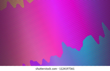 Halftone pattern. Colorful background with dots, points. Violet, pink, blue color. Digital gradient. Futuristic panel. Vector illustration
