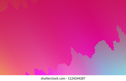 Halftone pattern. Colorful background with dots, points. Digital gradient. Futuristic panel. Vector illustration  