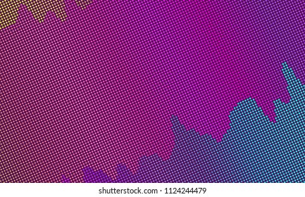 Halftone pattern. Colorful background with dots, points. Digital gradient. Futuristic panel. Vector illustration  