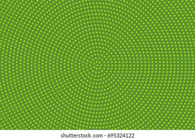 Halftone pattern. Comic background. Dotted retro backdrop with circles, dots. Design element for web banners, posters, cards, wallpapers, sites. Pop art style. Vector illustration. Green color