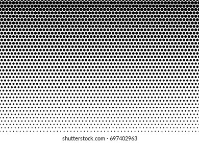 Halftone pattern. Comic background. Dotted retro backdrop with circles, dots. Design element for web banners, posters, cards, wallpapers, sites. Pop art style. Vector illustration. Black and white 
