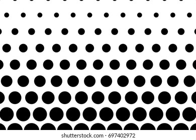 Halftone pattern. Comic background. Dotted retro backdrop with circles, dots. Design element for web banners, posters, cards, wallpapers, sites. Pop art style. Vector illustration. Black and white 